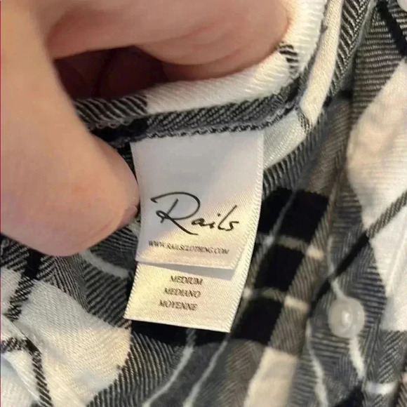 Rails Black and White Plaid Shirt - Picture 4 of 5